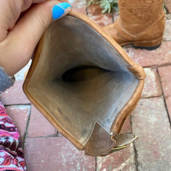 Jim Barnier Camel Brown Leather High E Boot Women's Boots Size 10 Mid Calf - Picture 10 of 11